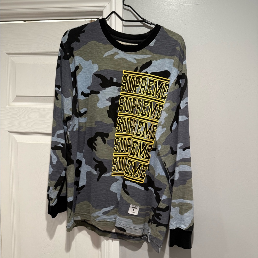 Supreme Camo Long Sleeve Shirt
